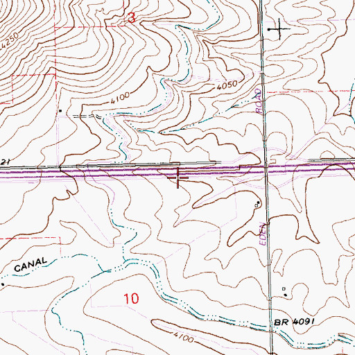 Topographic Map of Hillsdale (historical), ID