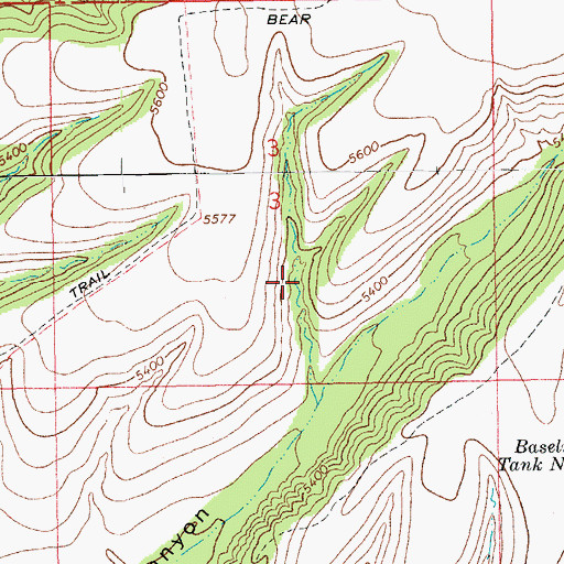 Topographic Map of Bear Tank, AZ