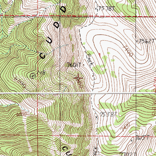 Topographic Map of Heath (historical), ID