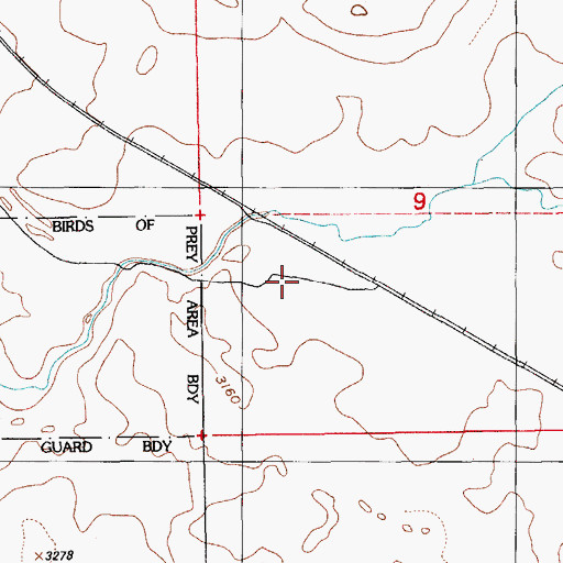Topographic Map of Hickey, ID