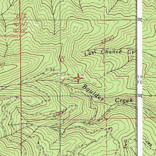 Topographic Map of Jacks Gulch (historical), ID