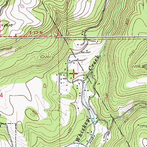 Topographic Map of Konkolville, ID