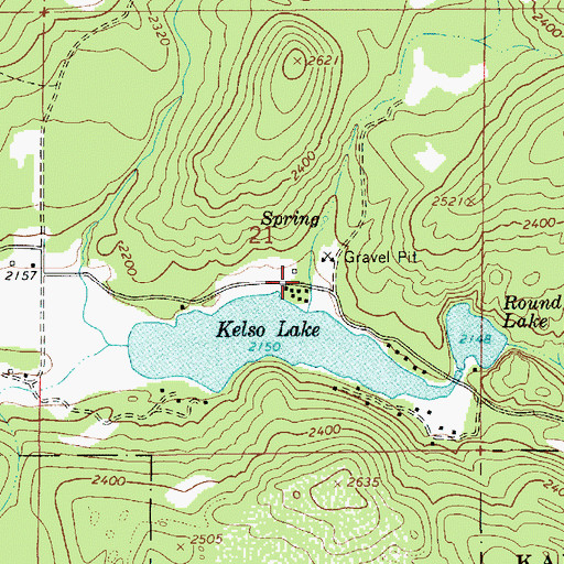 Topographic Map of Kelso, ID