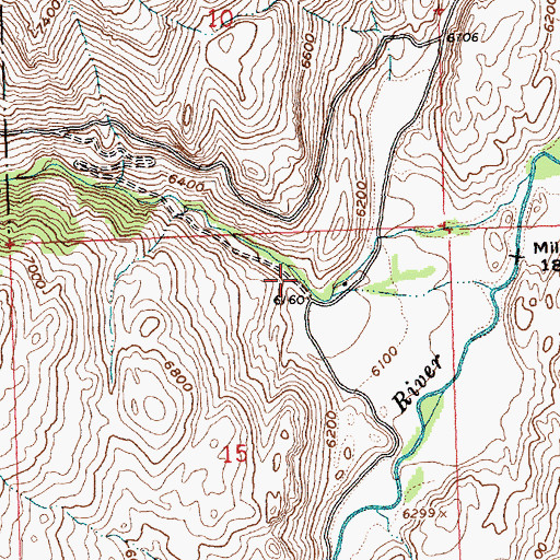 Topographic Map of Livingston Mine Power Plant, ID