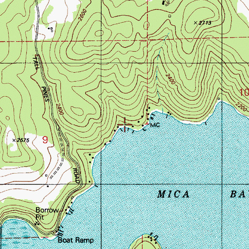 Topographic Map of Lyondale (historical), ID