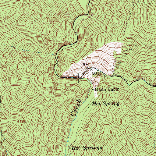 Topographic Map of Loon Creek, ID