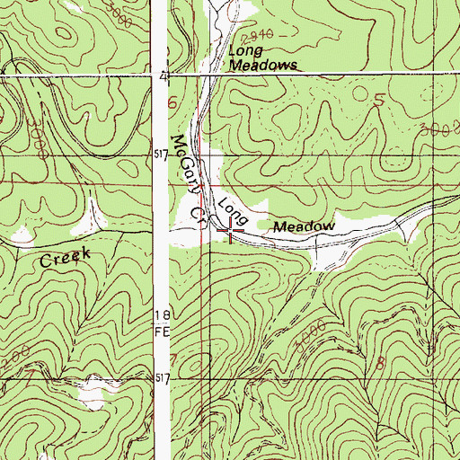 Topographic Map of Long Meadow, ID