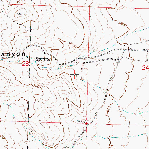 Topographic Map of Little Lost Ski Area, ID