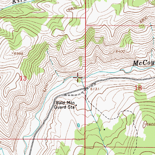 Topographic Map of Lake Creek, ID