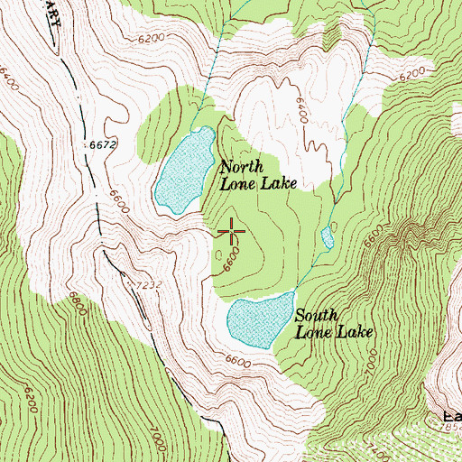 Topographic Map of Lone Lakes, ID