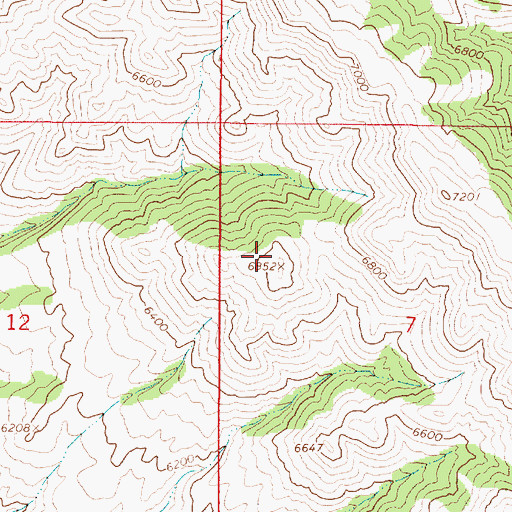 Topographic Map of Mahogany Ridge, ID