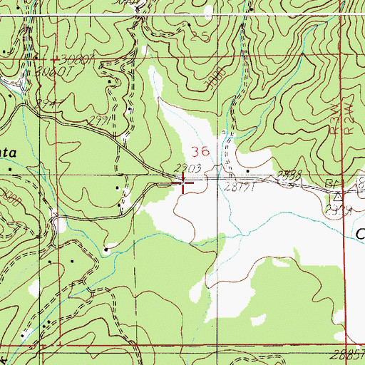 Topographic Map of North South Ski Bowl, ID