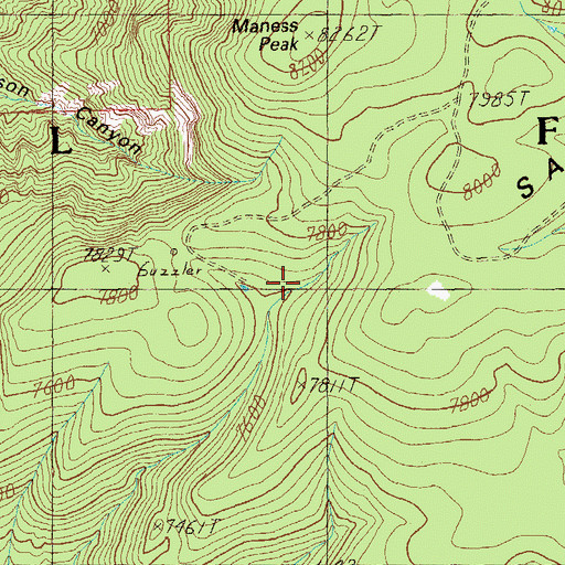 Topographic Map of Bentonite Tank, AZ