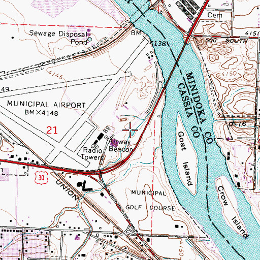 Topographic Map of Freedom Park, ID