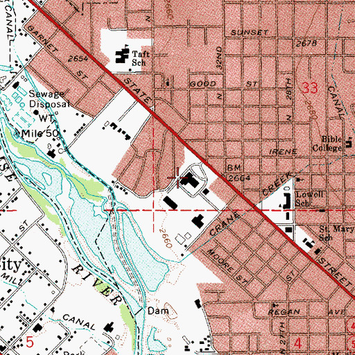 Topographic Map of Idaho Transportation Department and Law Enforcement, ID