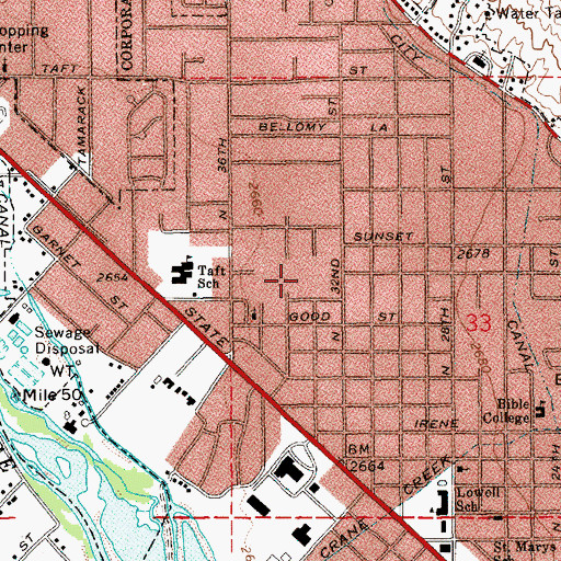 Topographic Map of Sunset Park, ID