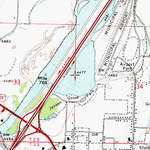 Topographic Map of Jensens Lake, ID