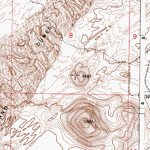 Topographic Map of Juniper Buttes, ID