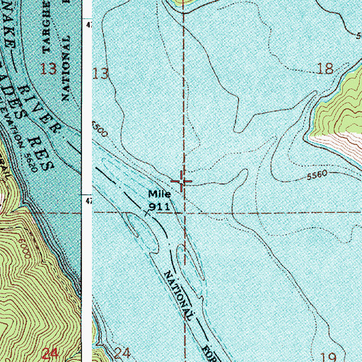Topographic Map of Grand Valley, ID