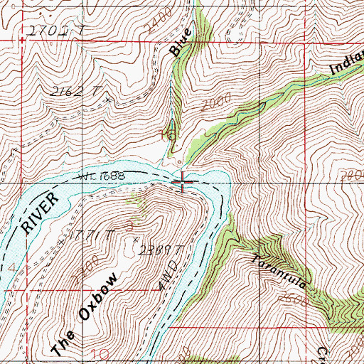 Topographic Map of The Oxbow, ID