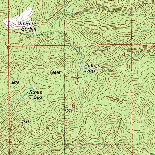Topographic Map of Birkner Tank, AZ