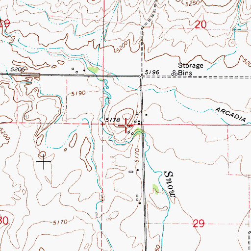 Topographic Map of Ora, ID