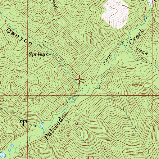 Topographic Map of Palisades Lake Lodge, ID