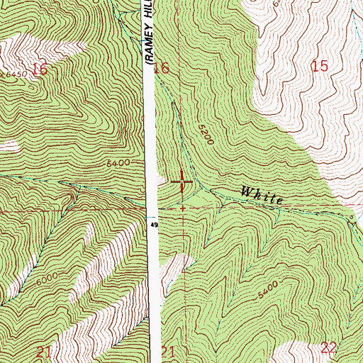 Topographic Map of South Fork White Creek, ID