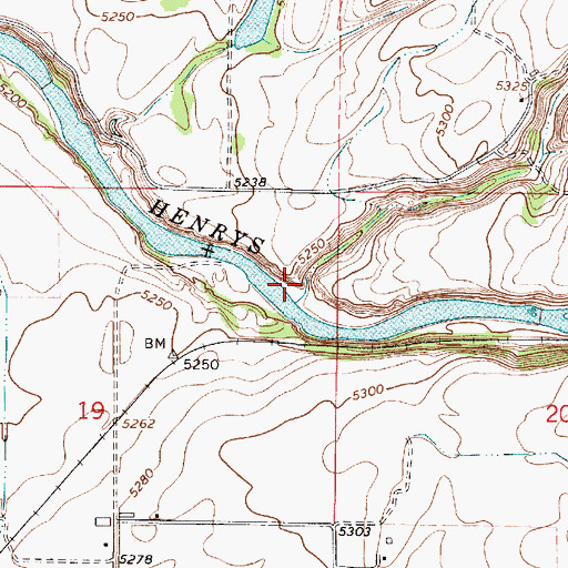 Topographic Map of Strong Canyon, ID