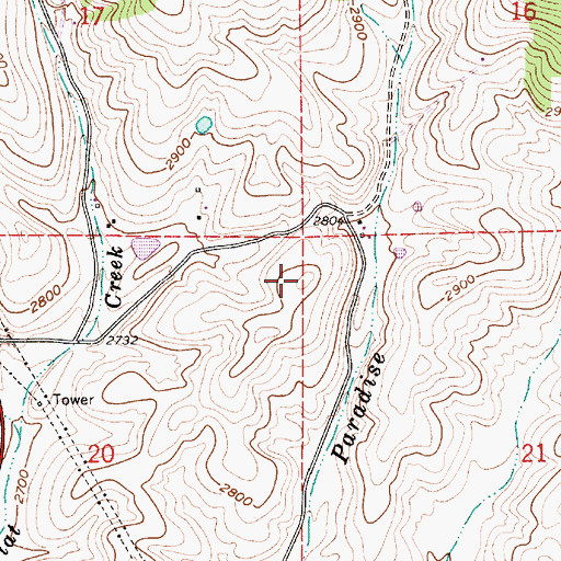 Topographic Map of Steakhouse Hill, ID