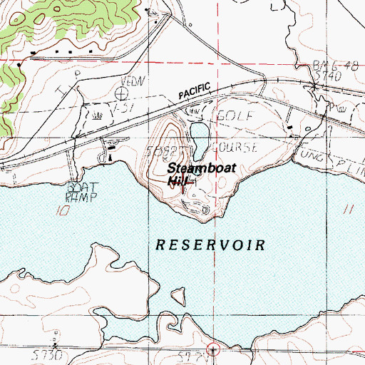 Topographic Map of Steamboat Spring, ID
