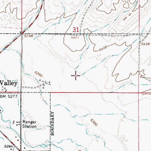 Topographic Map of Shurtliff Creek, ID