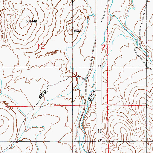 Topographic Map of Share (historical), ID