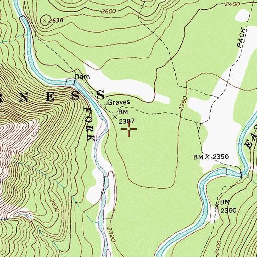 Topographic Map of Three Forks Ranger Station, ID