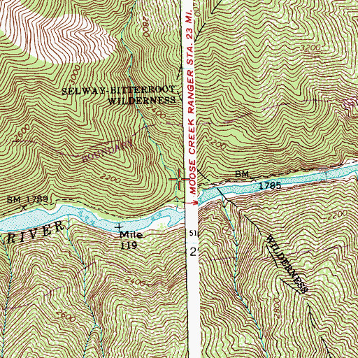 Topographic Map of Tepee Cabin, ID