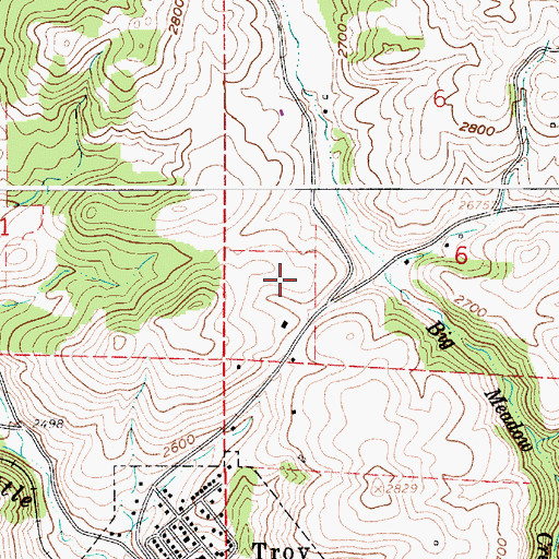 Topographic Map of Troy Elementary School, ID