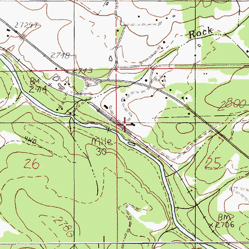 Topographic Map of Tyson Creek Station, ID