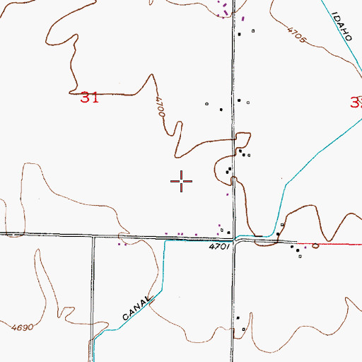 Topographic Map of Taylorview Junior High School, ID
