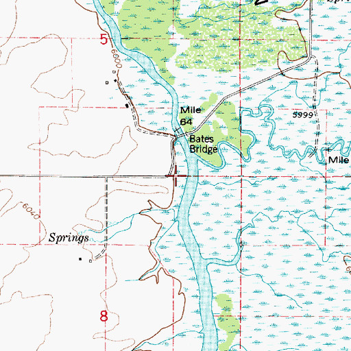 Topographic Map of Teton Creek Access Area, ID