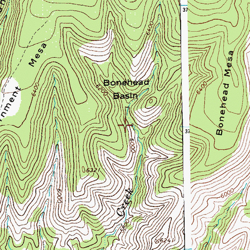 Topographic Map of Bonehead Spring, AZ
