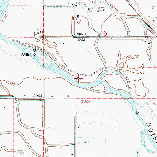 Topographic Map of Takatori Access Area, ID