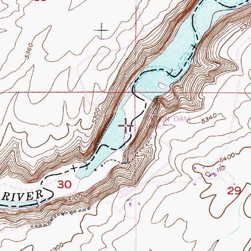 Topographic Map of Teton Dam (historical), ID