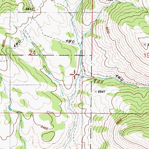 Topographic Map of Tex Creek, ID