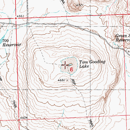 Topographic Map of Tom Gooding Lake, ID