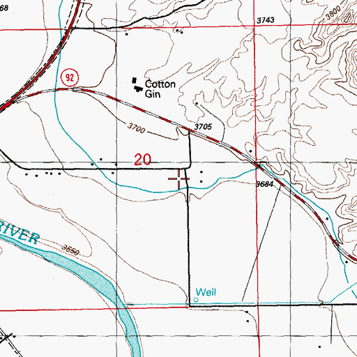 Topographic Map of Burleson Canyon, AZ