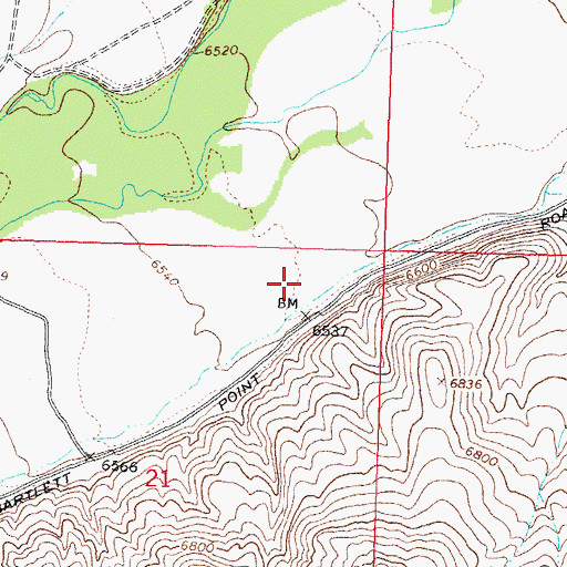 Topographic Map of Bartlett School (historical), ID
