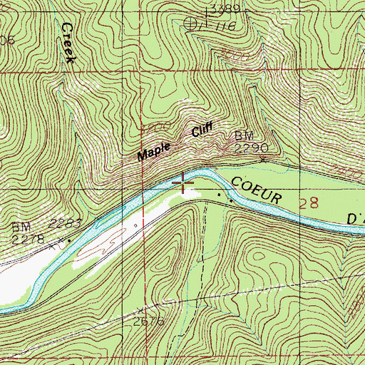 Topographic Map of Nelson (historical), ID