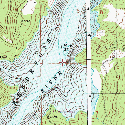 Topographic Map of Big Island (historical), ID