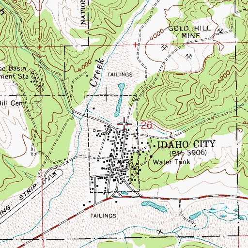 Topographic Map of Bear Run Gulch, ID
