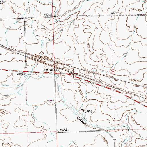 Topographic Map of Brady, ID